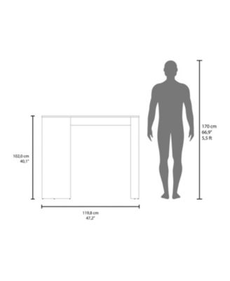 Luna Modern Kitchen Island with Open Storage, Wenge