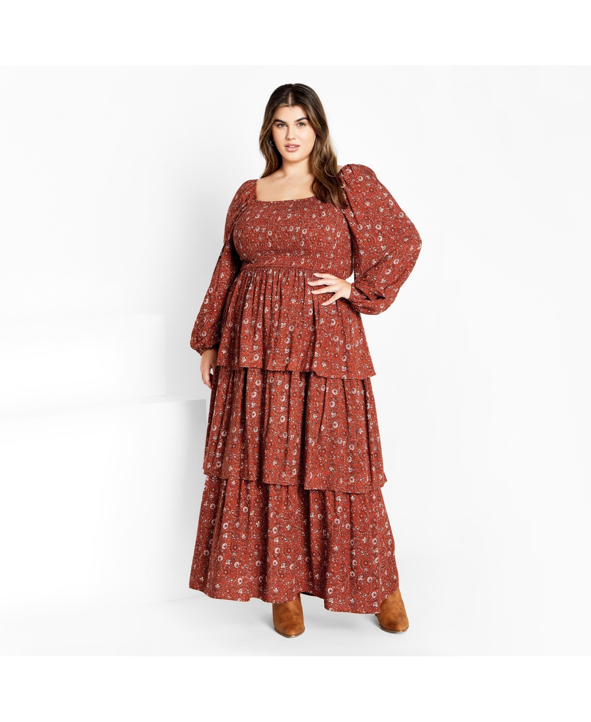 City Chic Women's Dahlia Tiered Maxi Dress