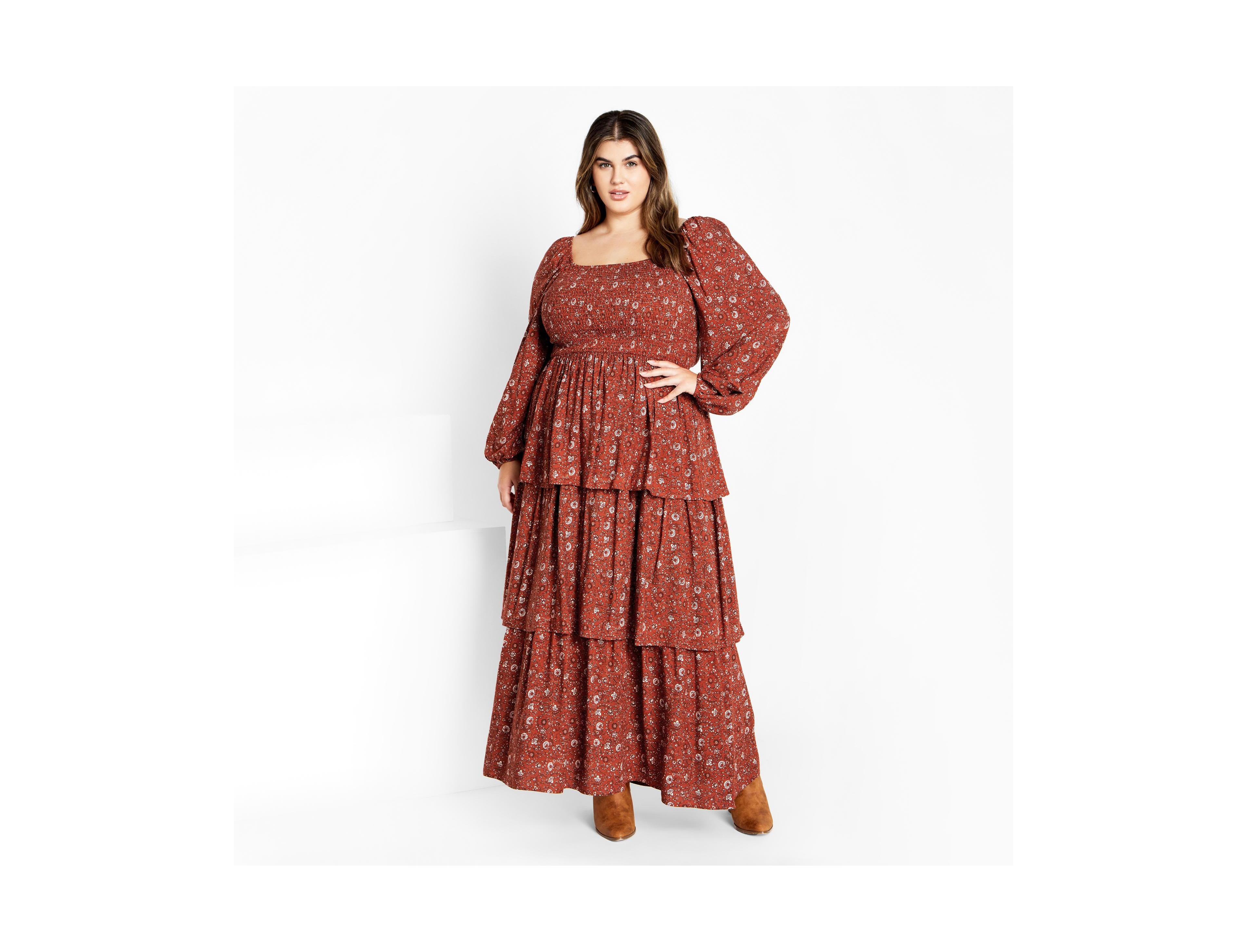 City Chic Women's Dahlia Tiered Maxi Dress