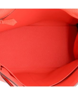 Kelly 28 Handbag Pink Clemence with Palladium Hardware