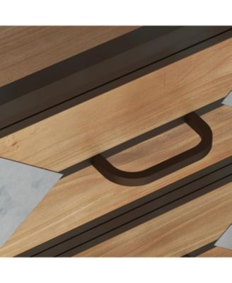 Wooden Floor 3 Drawers, Freestanding Entryway Storage Unit Console Table, Modern Organizer Cabinet for Living Room, Bedroom, Bathroom