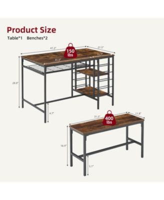 Dining Table Set for 4, Table Storage