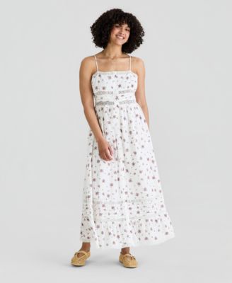 Women's Printed Cotton Sleeveless Maxi Dress