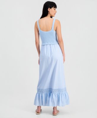 Juniors' Crochet Top Maxi Dress