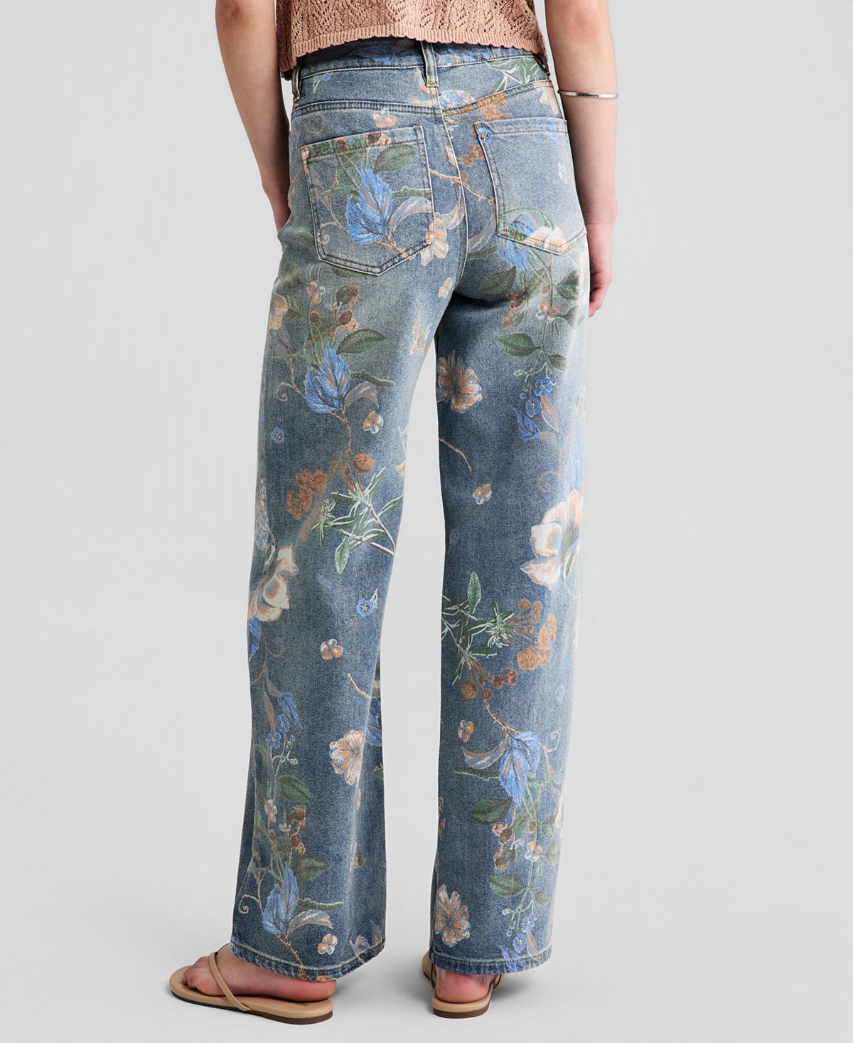 And Now This Women's High Rise Floral Jeans, Macy's Exclusive view 5 — MAYCSS fashion products