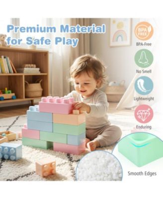Educational Building Blocks Toy Set for Toddlers, 64 Pieces