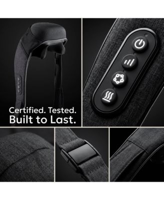 Wave Heated Neck & Back Massager with Heat, Cordless and Hands-Free