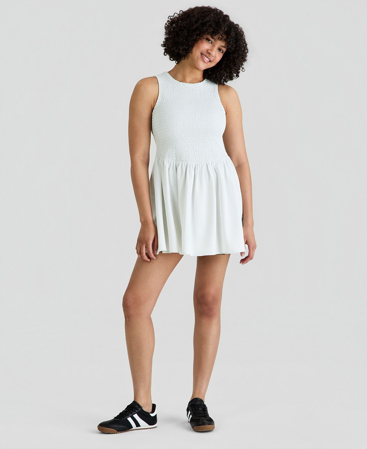 And Now This Women's Smocked Bodice Cotton Mini Dress, Macy's Exclusive view 2 — MAYCSS fashion products
