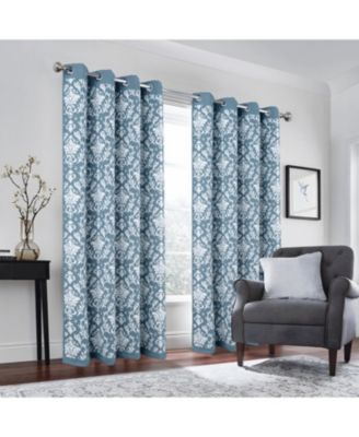 100% Polyester 190 GSM Cressida Reversible Blackout Grommet Curtain Panel.