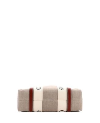 Medium Woody Tote Canvas with Leather