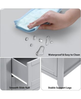 wooden construction features six deep drawers, metal knobs, and a wide 54-inch design, created as a modern dresser