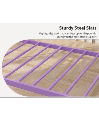 Daybed with Trundle, Metal Sofa Bed Frame with Steel Slat Support, Space-Saving Furniture for Living Room, Bedroom.