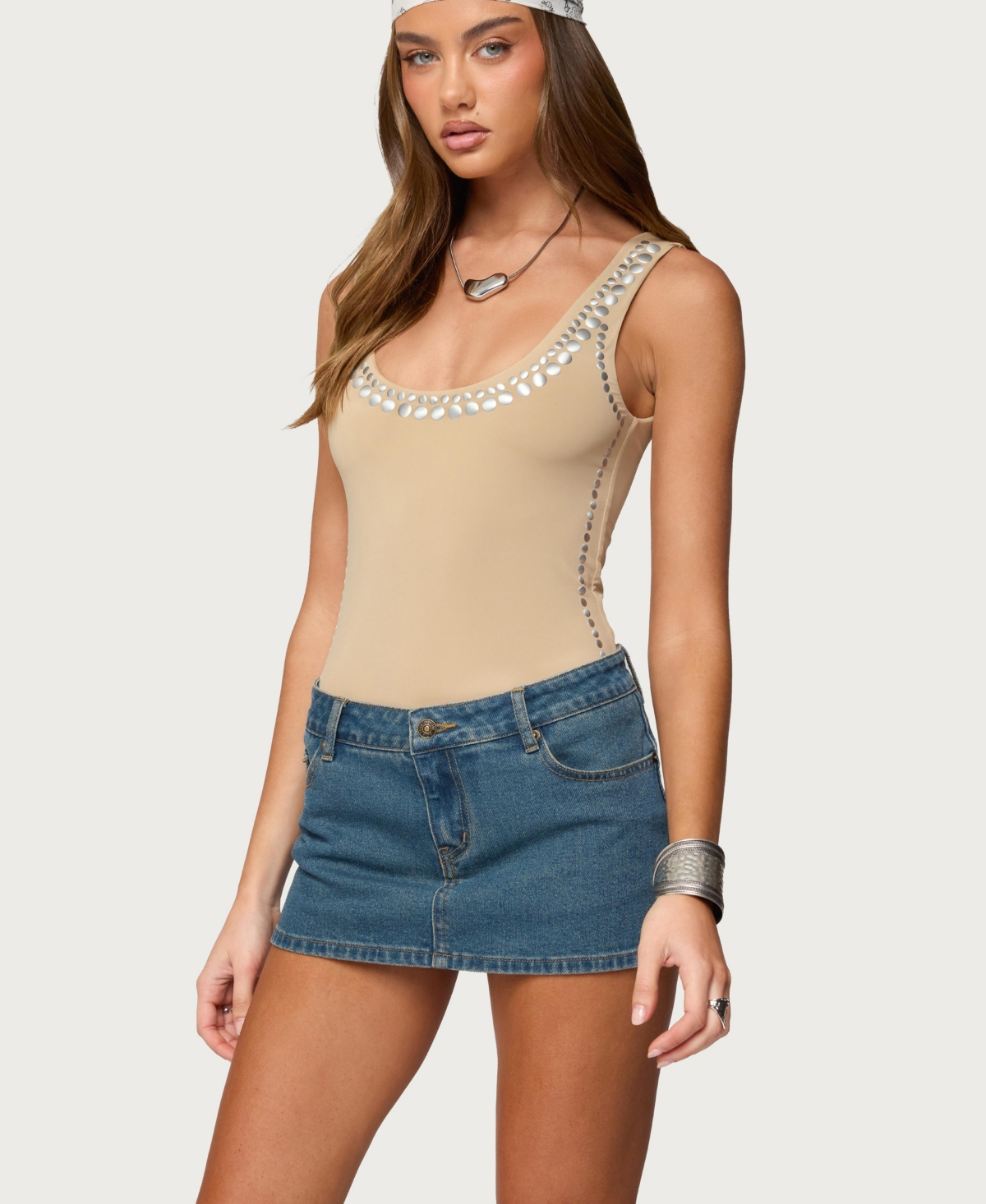 Edikted Women's Amaia Studded Bodysuit