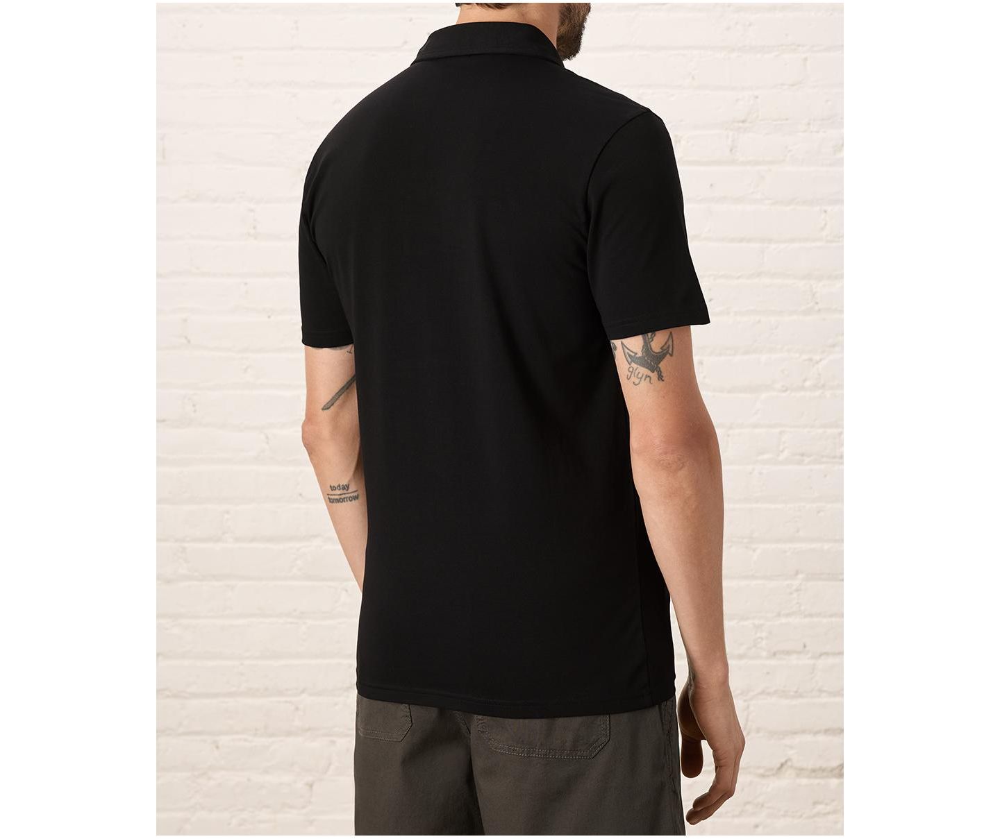 Мужской топ Pact Luxe Signature Slim Polo Made With Organic Cotton., цвет: Чёрный — фото 4