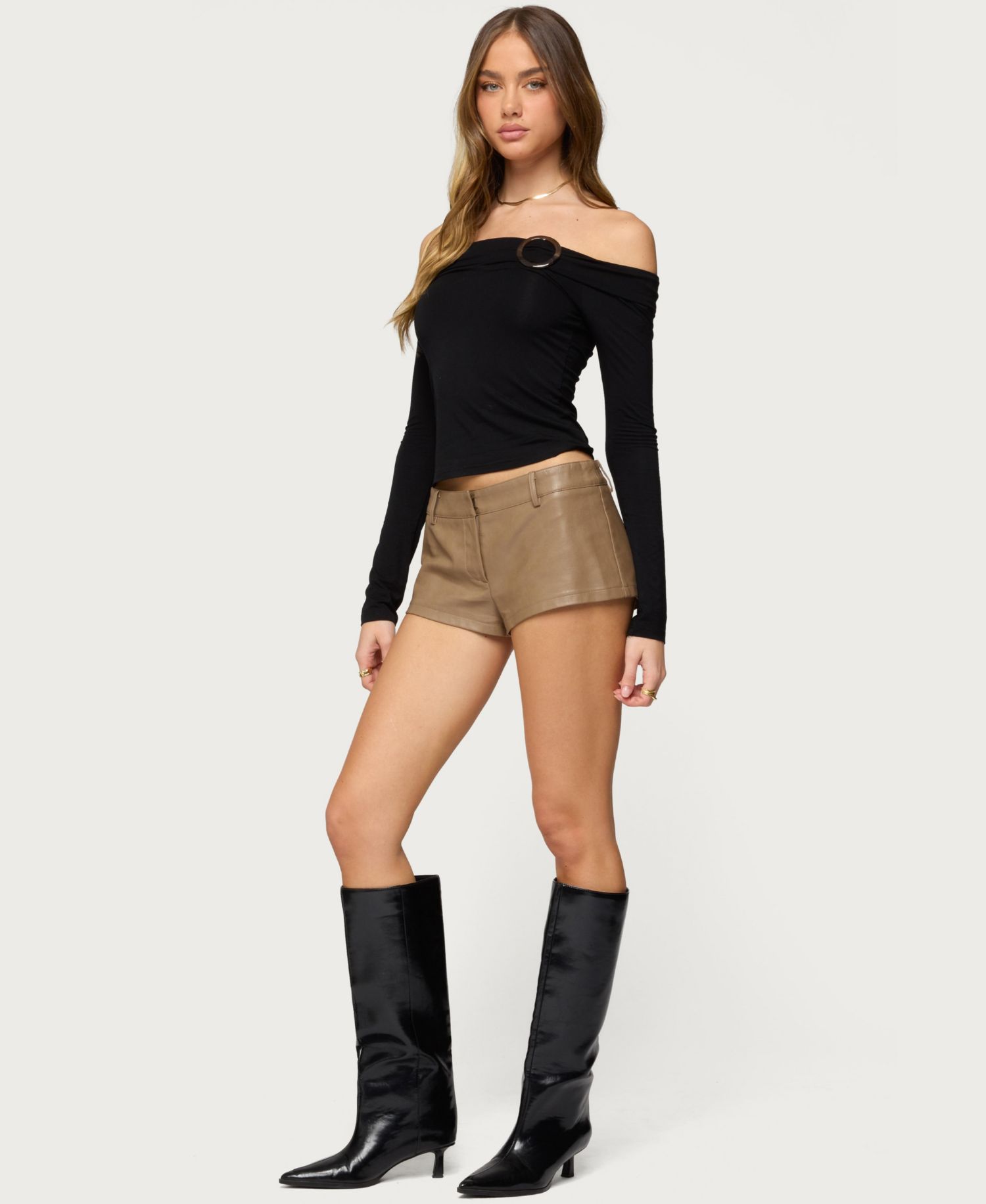 Women's Mazi Foldover Gathered Ring Top