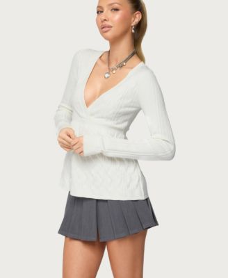 Women's Saphey Babydoll Cable Knit Top