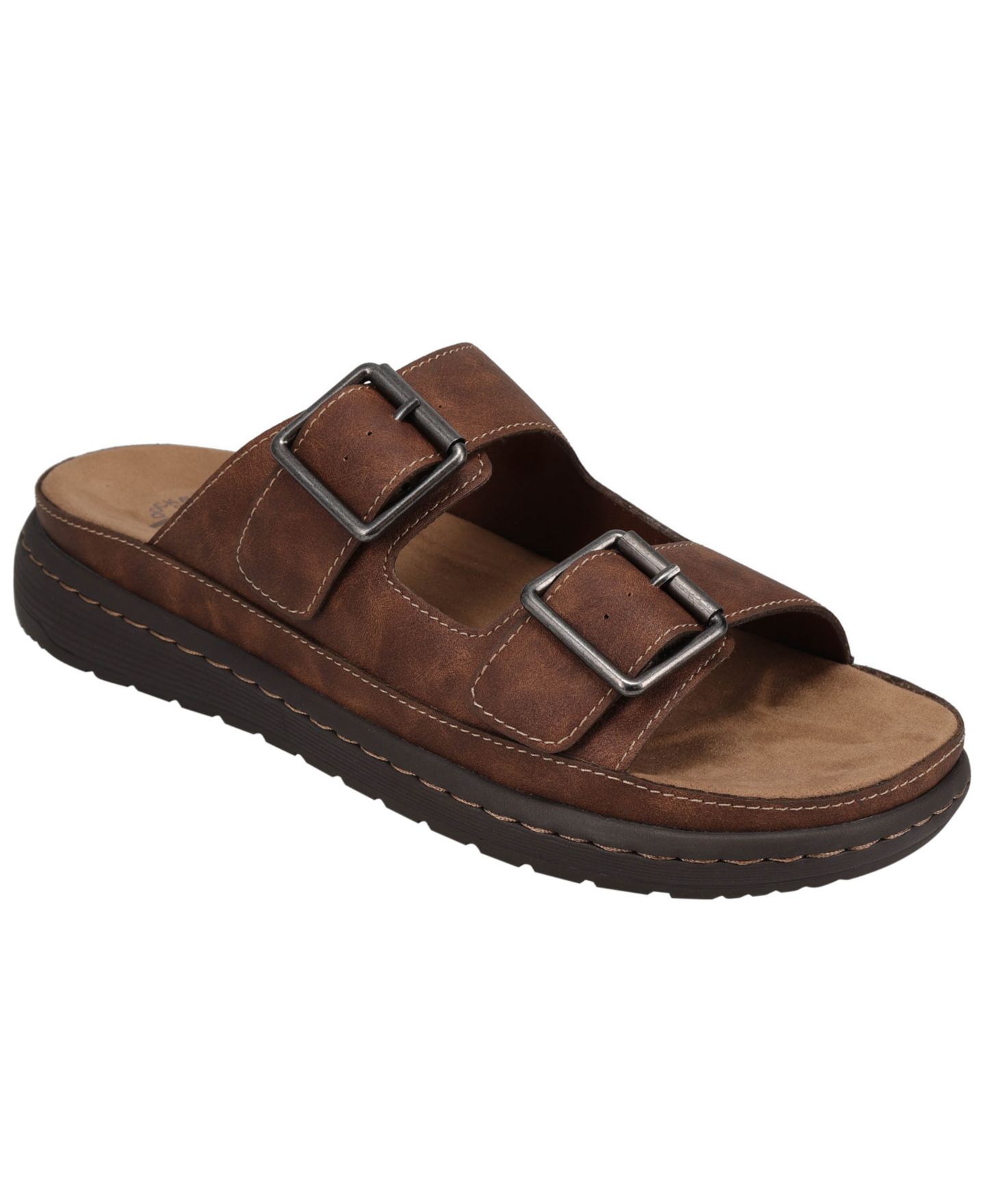 Мужские сандалии Dockers Santorini Tumbled Open-Toe Buckle, цвет: Тёмный рыжевато-коричневый — фото 1