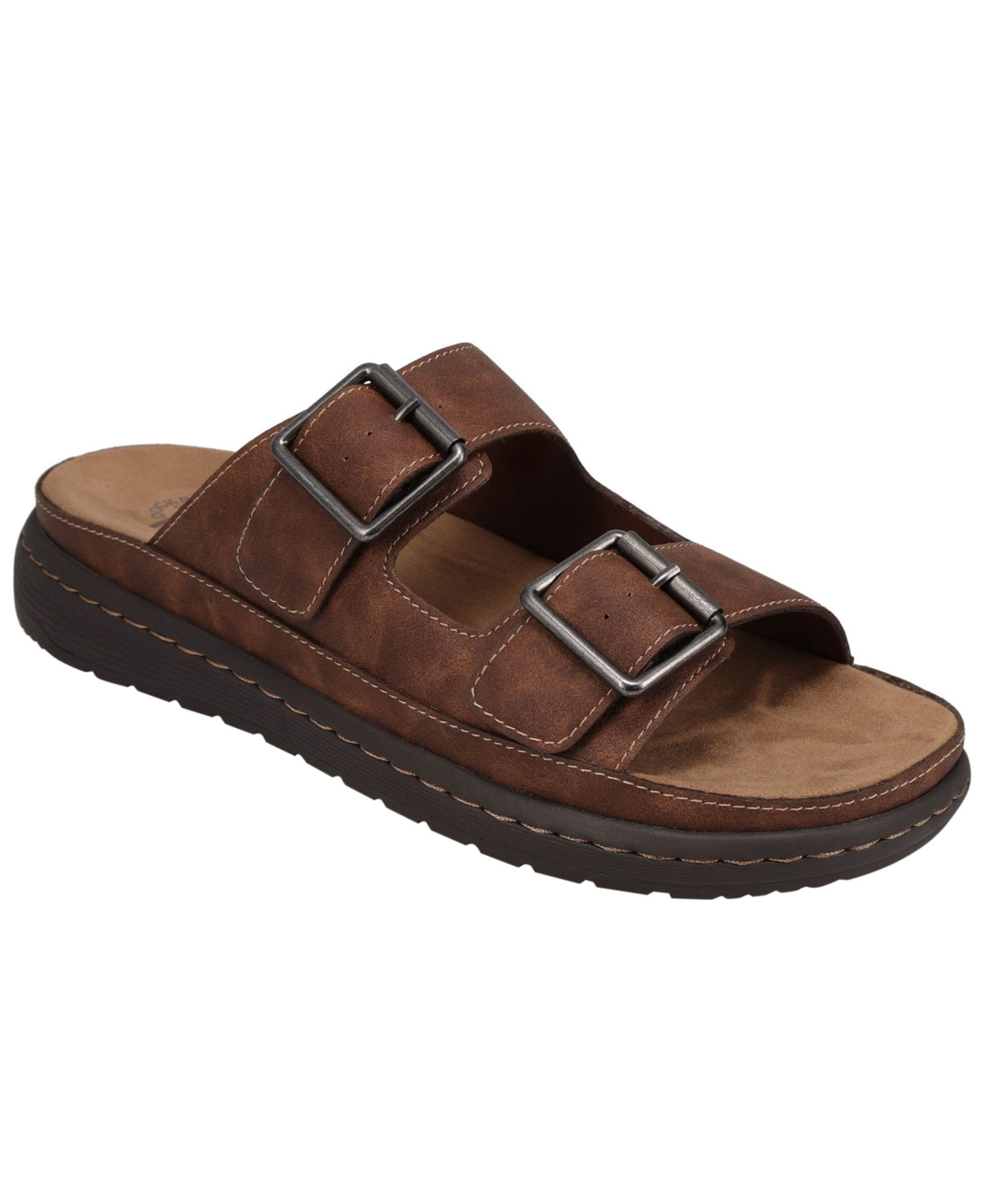 Men's Santorini Tumbled Open-Toe Buckle Sandals