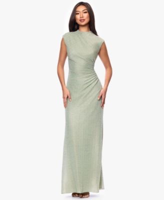 Women's Metallic Ruched Gown