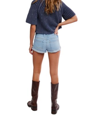 Women's Cali Cuffed Mid-Rise Shorties