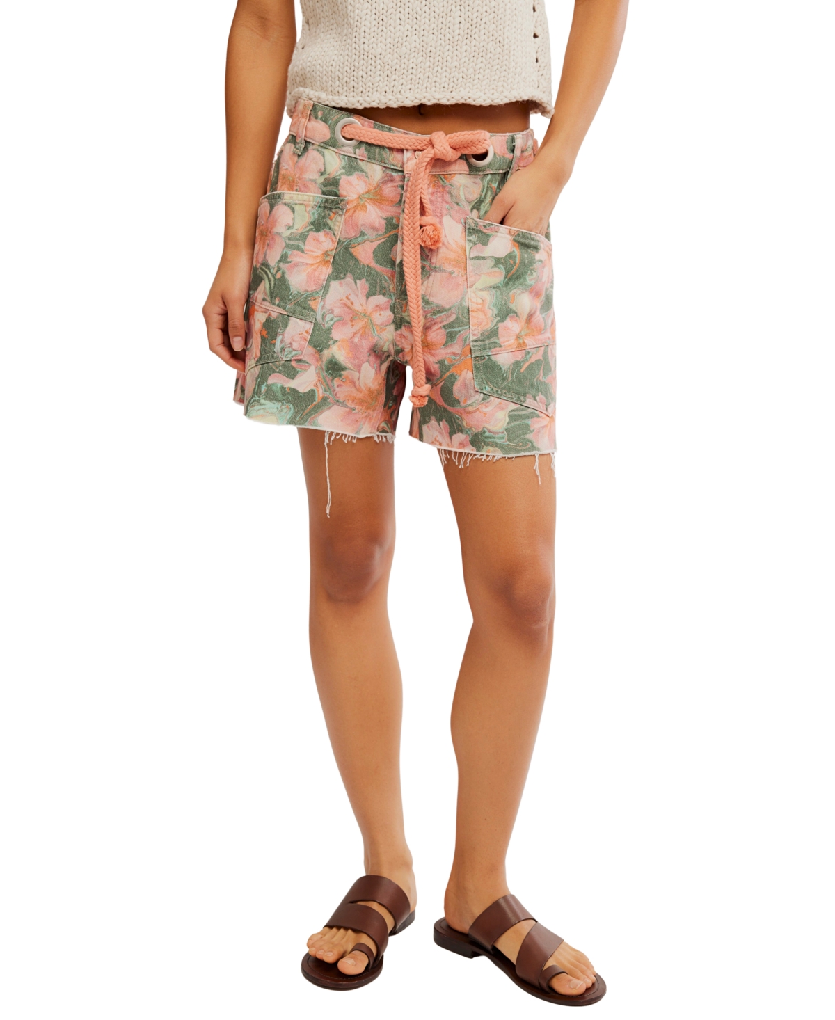 Free People Women's Moxie Printed Pull-On Shorts