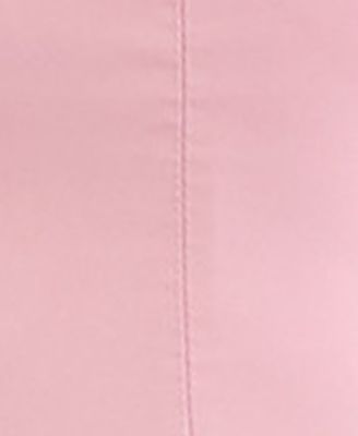 Juniors Strapless Satin Gown with Pleated Skirt and Back Bow Detail