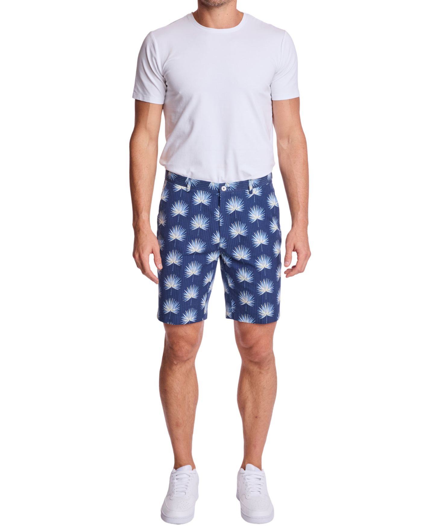 Мужские шорты Paisley & Gray Printed Slim-Fit, цвет: Синий / Белый — фото 2