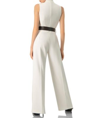 Women's Sleeveless Belted Jumpsuit