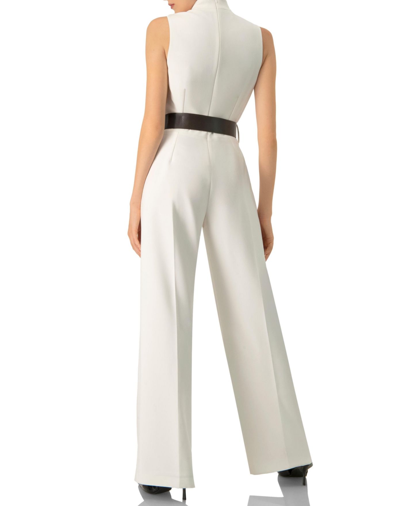 Женский комбинезон Ivonne Sleeveless Belted Jumpsuit, цвет: Слоновая кость — фото 2