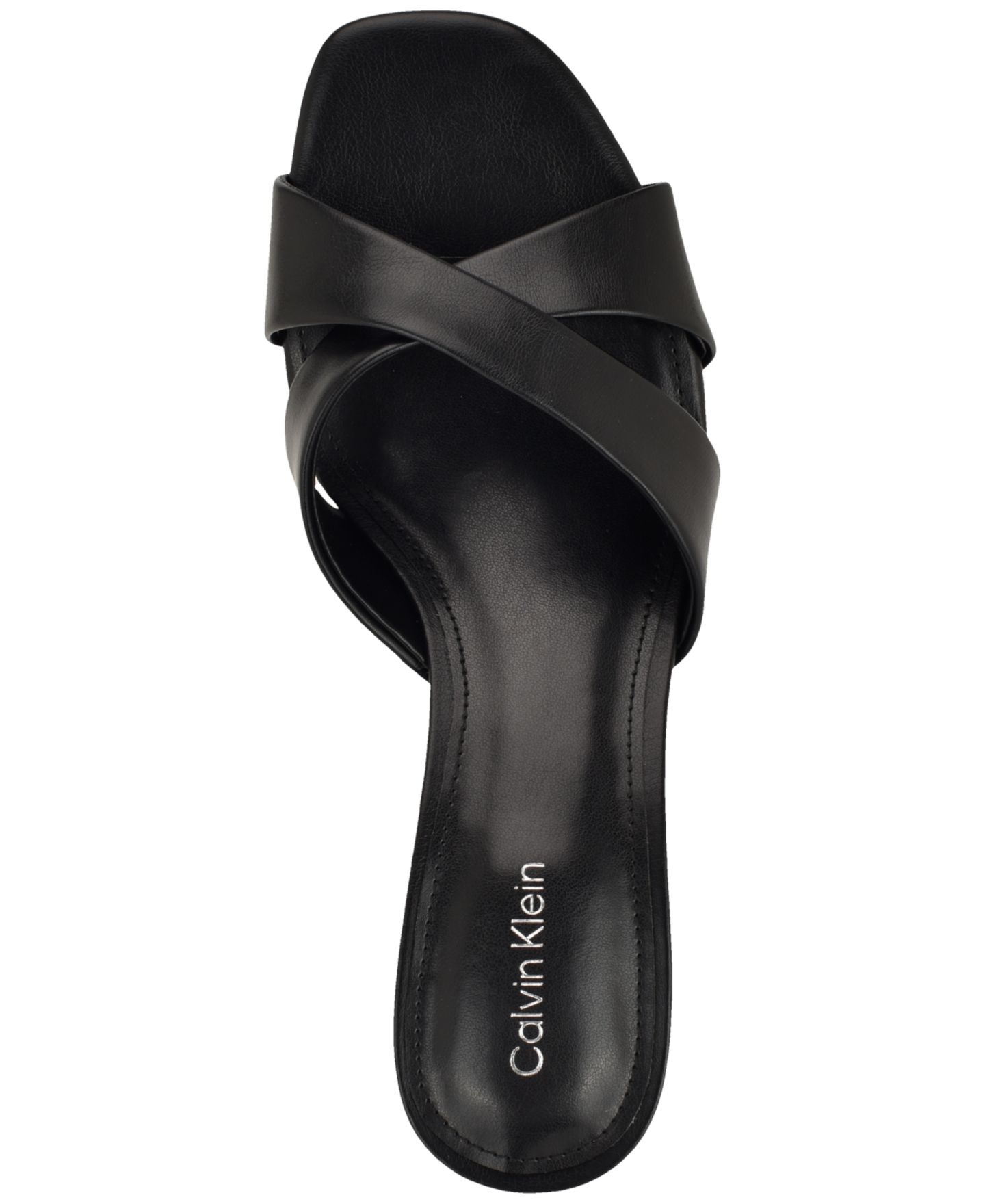 Женские сандалии Calvin Klein Skylor Criss-Cross Kitten Heel, цвет: Чёрный — фото 4