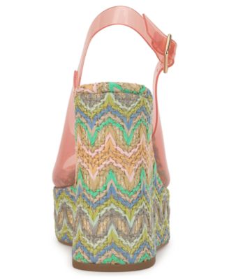 Women's Kaliese Slingback Peep-Toe Platform Wedge Sandals