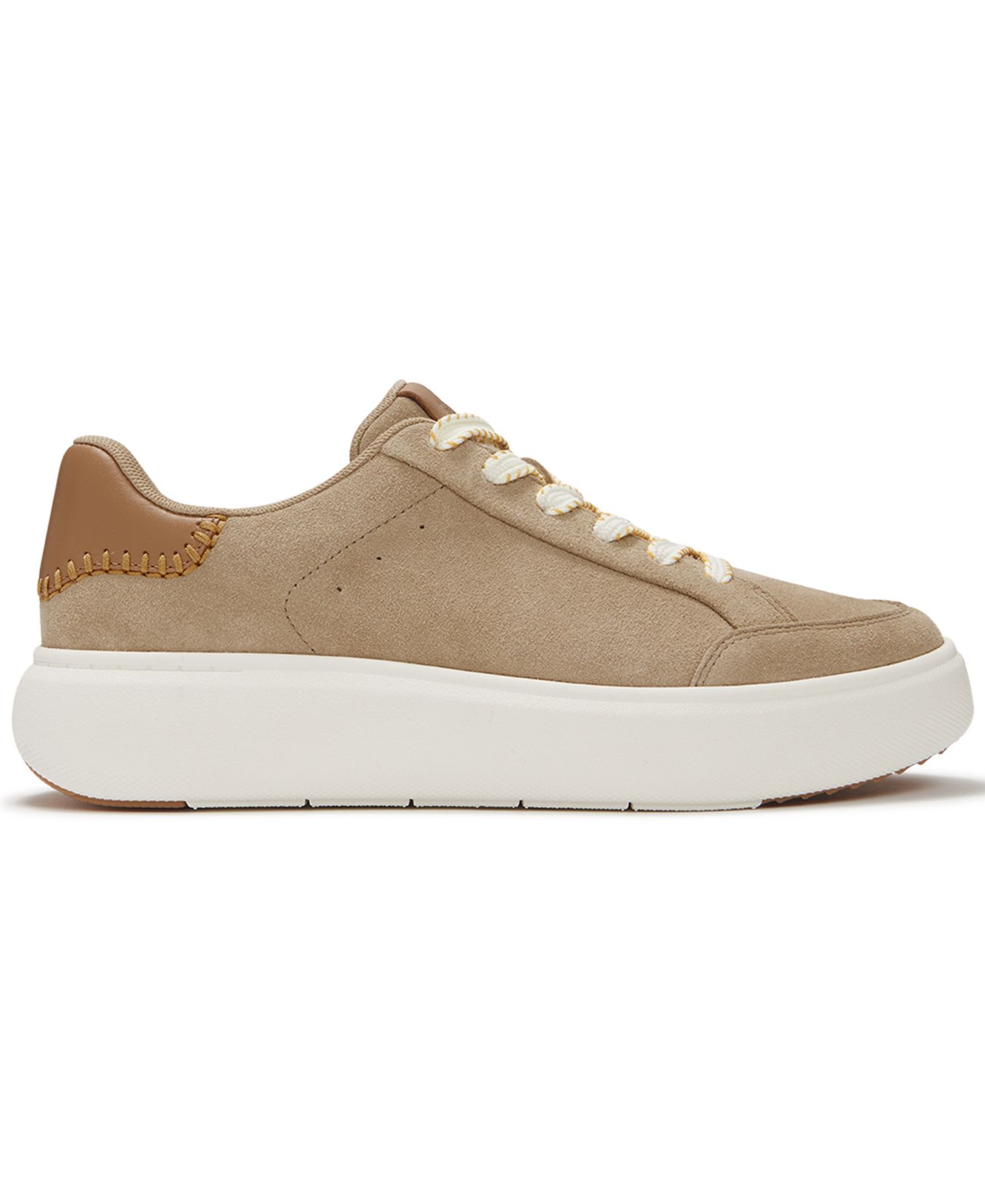 Женские кроссовки FitFlop RTG Blanket Stitch Lace-Up Trainers, цвет: Капучино — фото 2