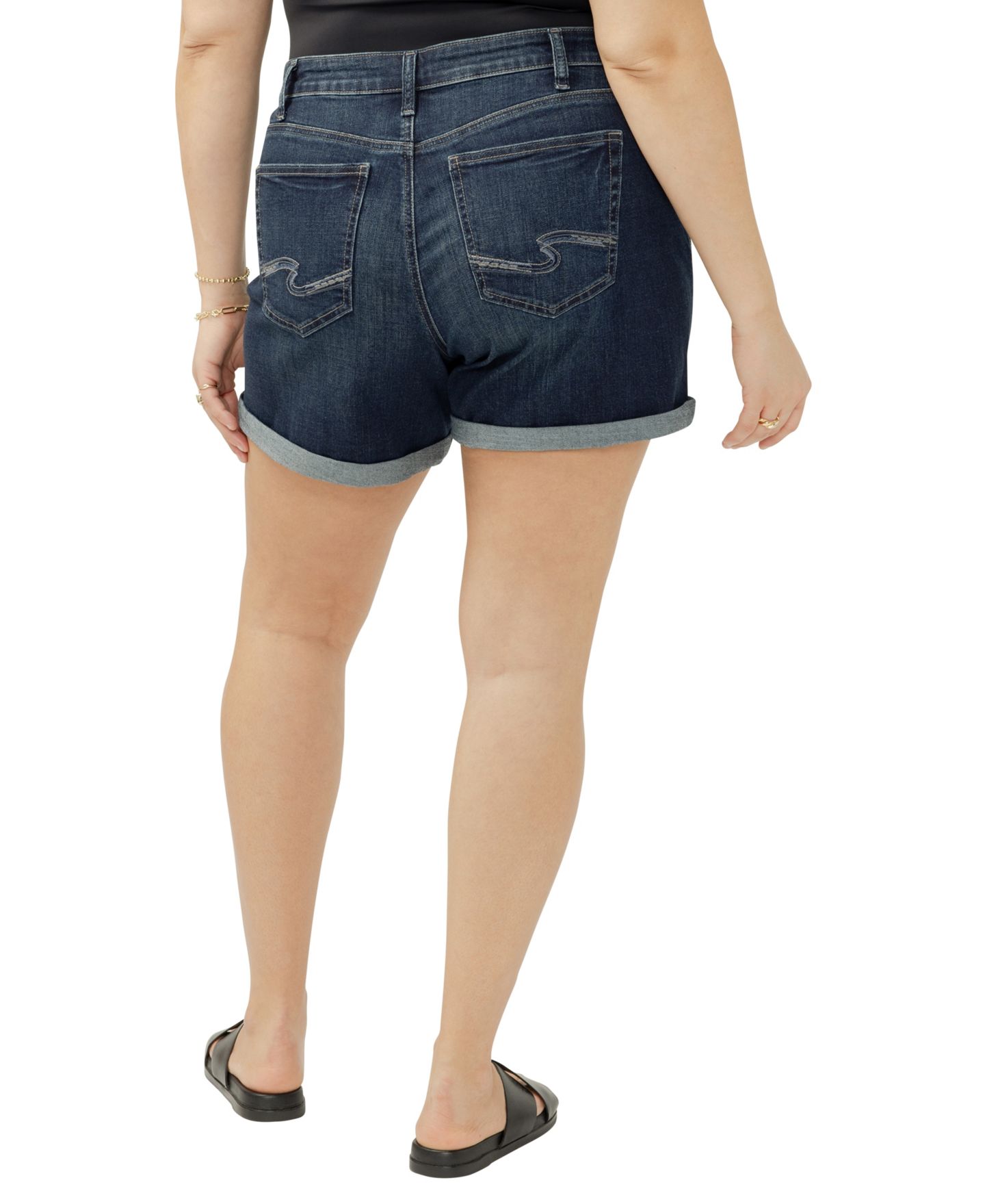 Женские шорты Silver Jeans Co. Plus Size Boyfriend, цвет: Варёный — фото 6