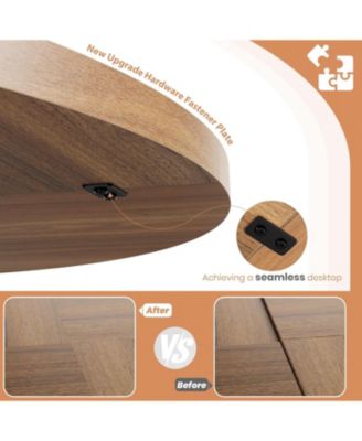 Round Dining Table for Circle Kitchen Dinner Table with Sturdy Pedestal Base, Small Spaces Dinning Room Furniture for Living Room