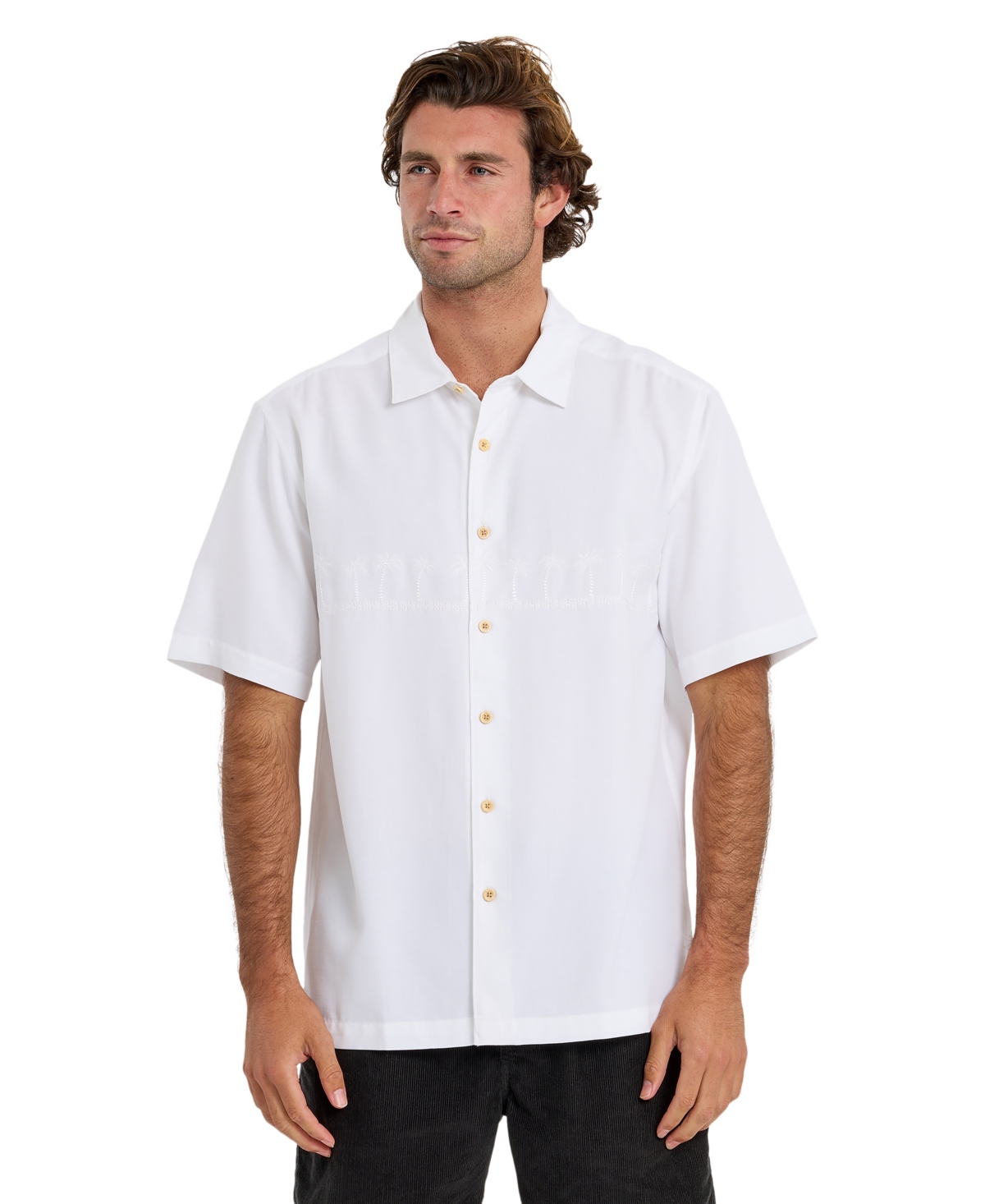 Quiksilver Waterman Men's Tahiti Palms Short Sleeve Shirt