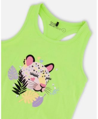 Toddler Girls Cotton Jersey Tank Top with Screen Print
