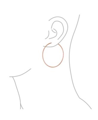 Lightweight Round Thin Endless Continuous Twist Hoop Earrings