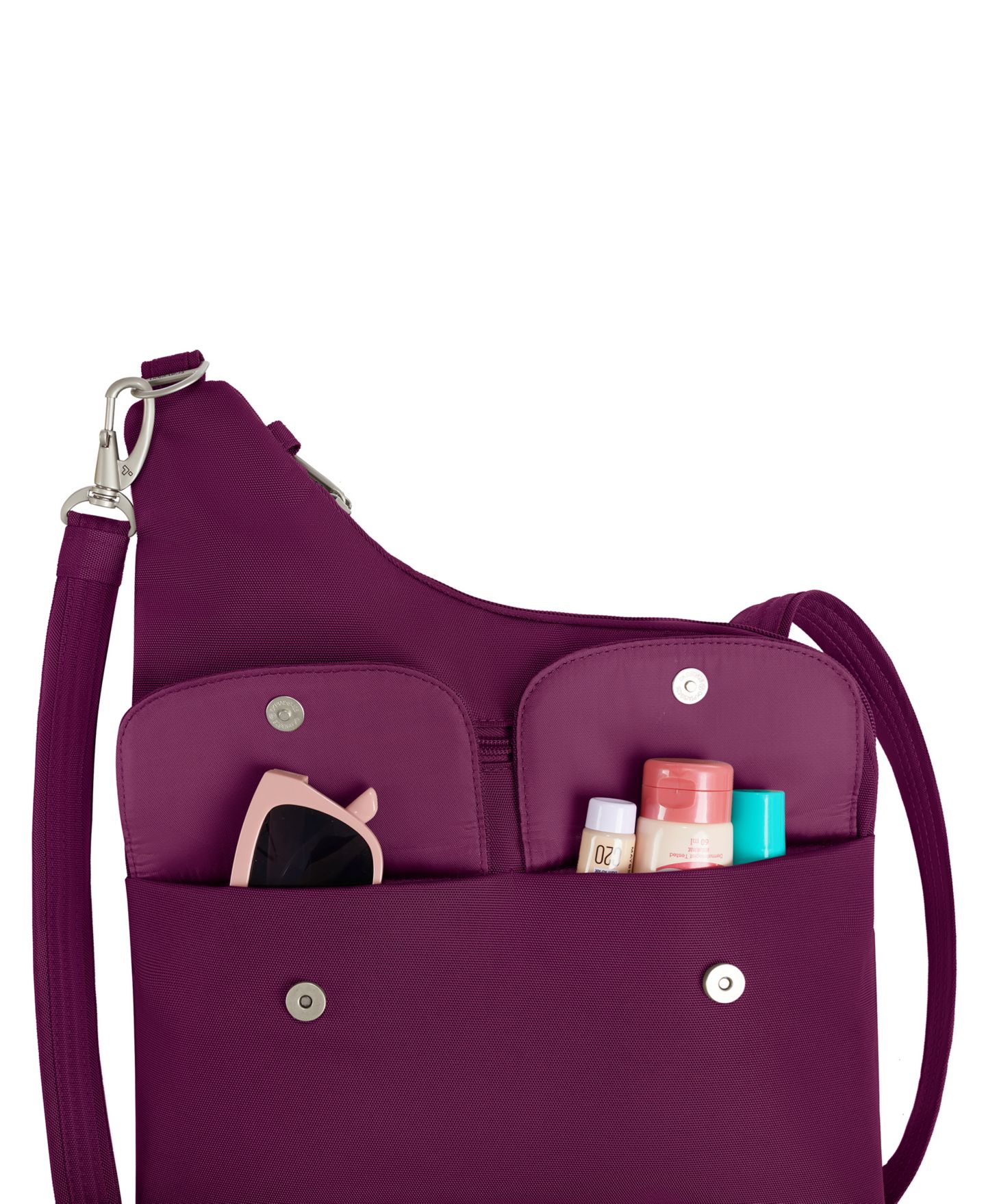 Женская сумка Travelon Anti-Theft Classic Crossbody, цвет: Бордовый — фото 11