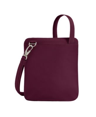 Anti-Theft Classic Slim Double Zip Crossbody Bag
