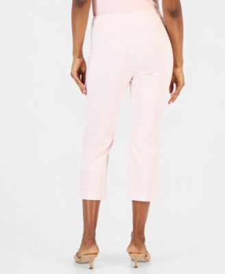 Women's Printed Pull-On Capri Pants