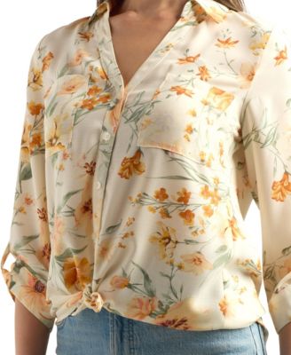 Women's Printed Button-Up Shirt