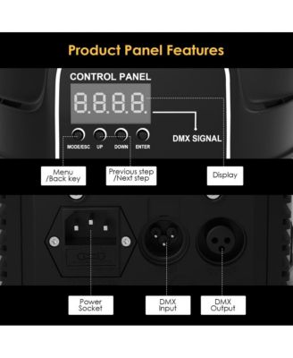 70W RGBW Mini Moving Head Stage Light with Built-in Shows, Sound and DMX Control