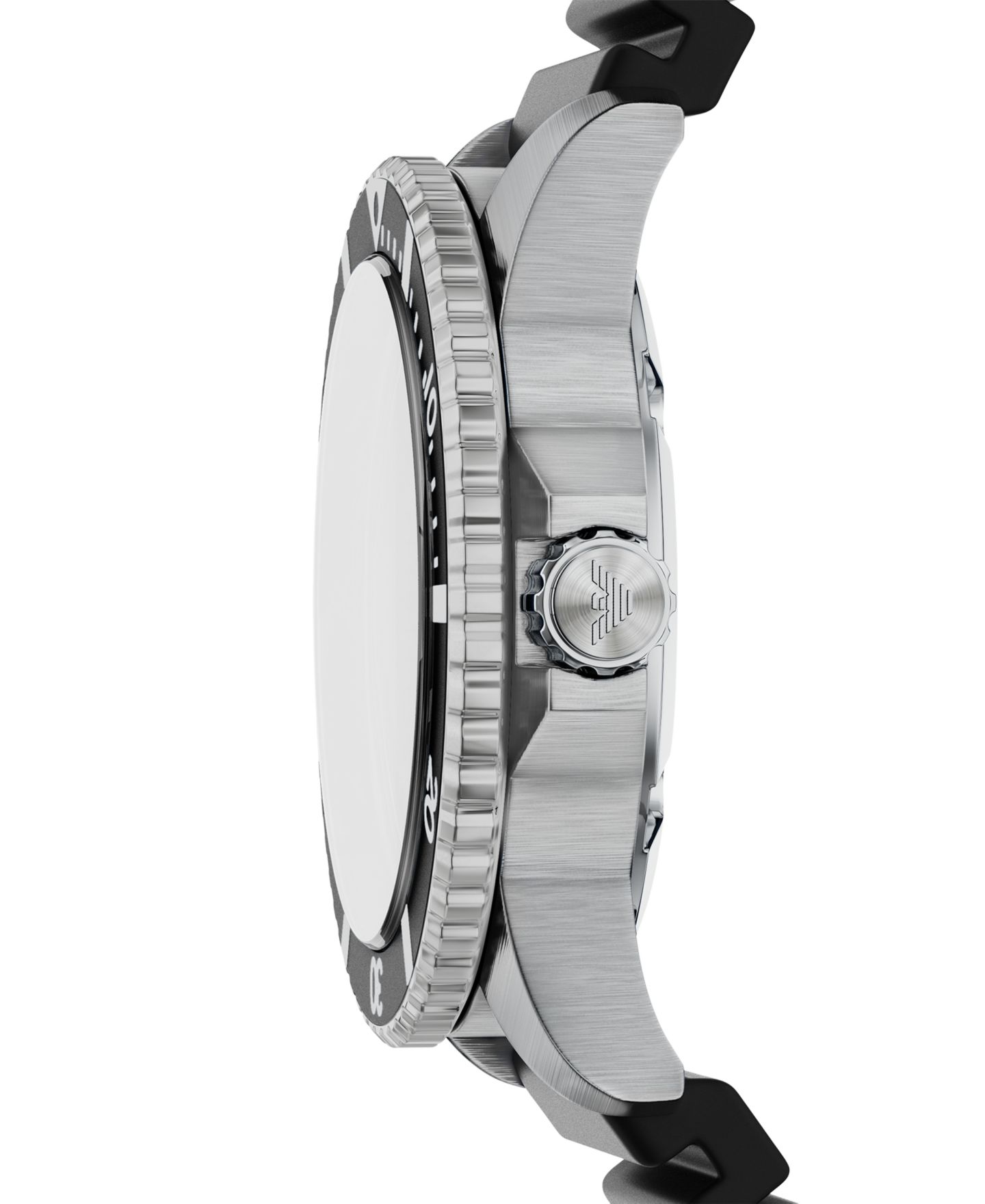 Мужские часы Emporio Armani World Explorer Solar Three Hand Black Silicone, 42mm — фото 2