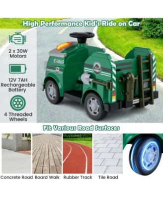 Kids 12V Fire Truck Ride-On with Tools for Ages 37-95 Months