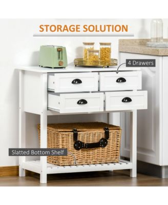 Console Table Sofa Table Sideboard with 4 Drawers