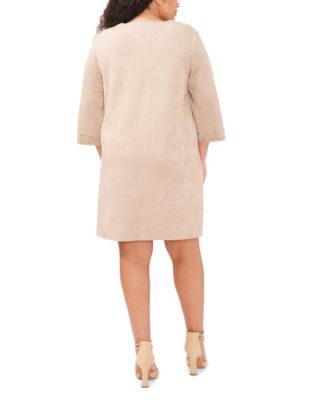 Plus Size V-Neck Studded Dress