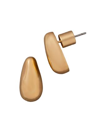 Gold-Tone Drama Mini Molten Stud Earrings