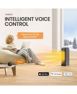 1500W Smart Heater AT-SH40-WF: Wi-Fi & voice control, programmable thermostat, 12H timer, quiet portable heating for indoor use