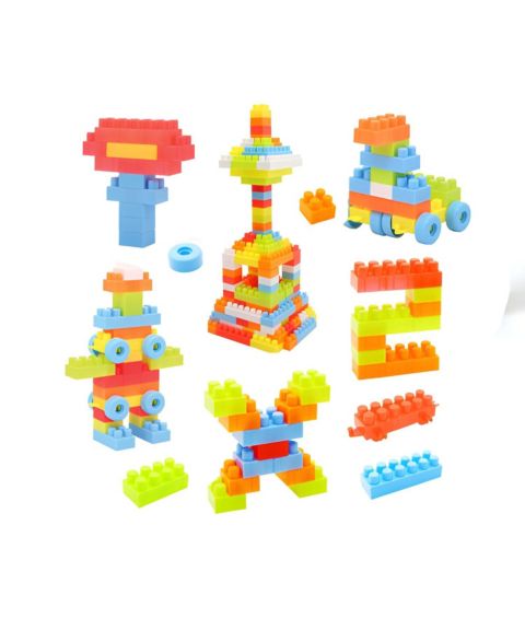 Детские конструкторы Slickblue Stem 150-Piece Building Blocks Set, Ages 3+, цвет: Разноцветный