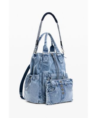 Women's Large denim backpack